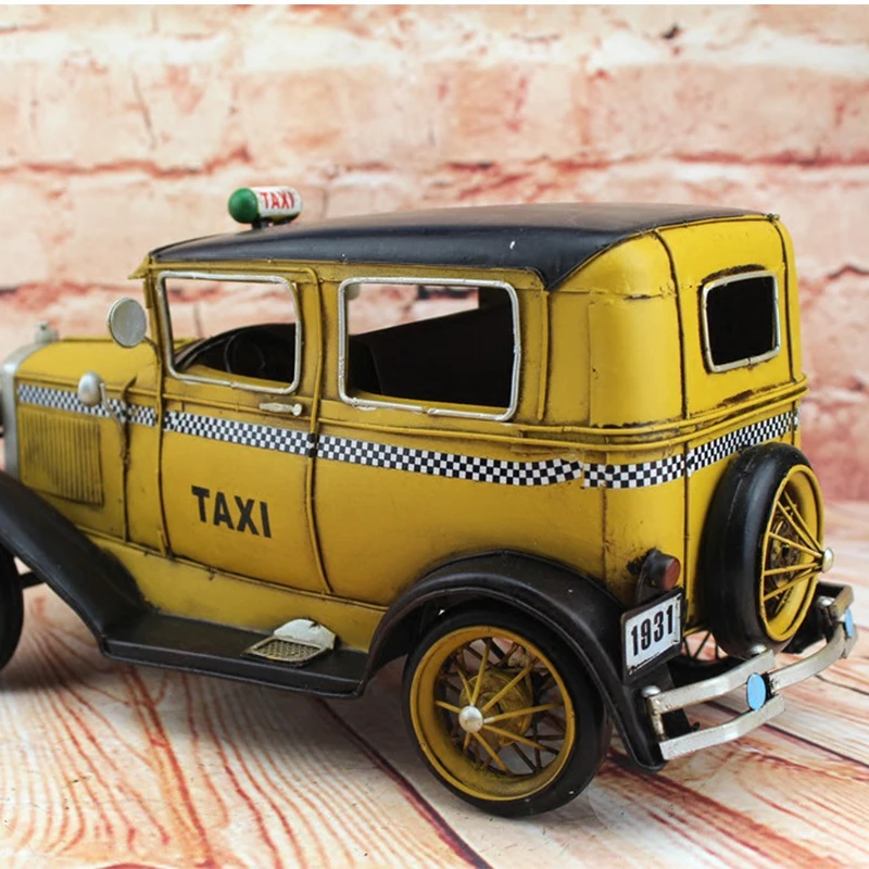 1931 Ретро Ford классический такси модель автомобиля ручная работа старая модель листового железа Rolls Royce 1:12 Ретро металлический декор кафе