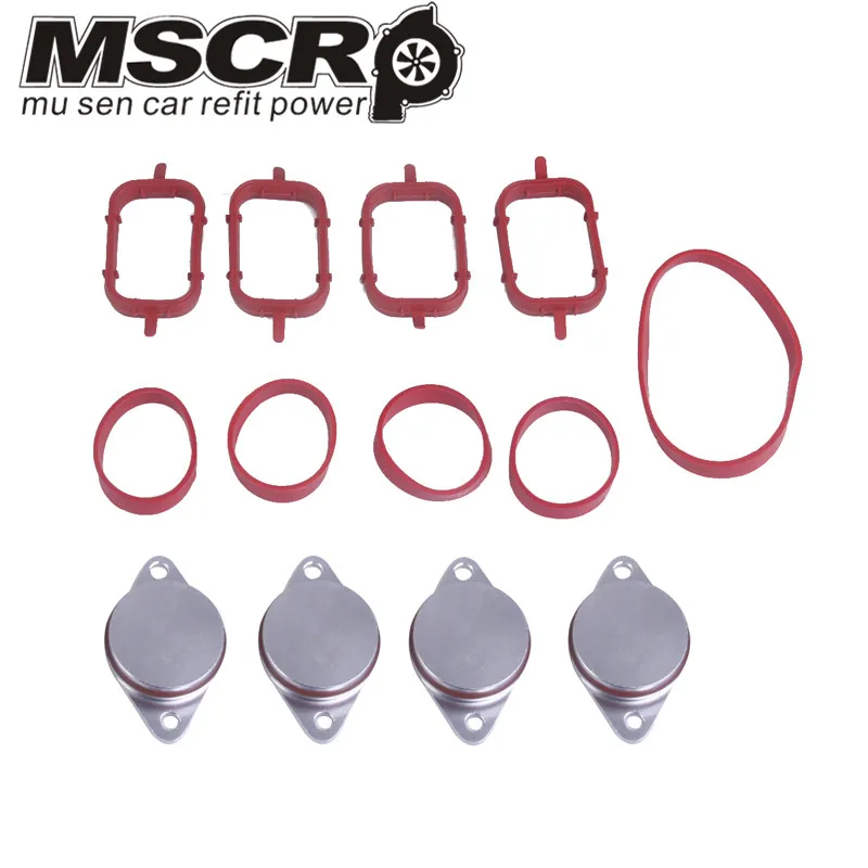 

4pc*22mm/33mm Aluminium Rubber Intake Manifold Seal Ring Spare Swirl Flap Blanking Plate Premium for BMW M57