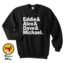VAN HALEN NAMES 1980's rock 80's Sweatshirt Crewneck Sweatshirt Unisex More Colors XS - 2XL-B014 VAN HALEN NAMES 1980's rock 80's Sweatshirt Crewneck Sweatshirt Unisex More Colors XS - 2XL-B014