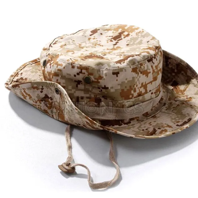 Chapeau bob airsoft pour tenue de sniper camouflage avec ficelle  3