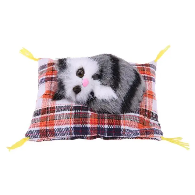 New Children Sleeping Cat Toy Cute Simulation Plush Sleeping Cat