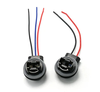 

Skuer 2pcs T25 Sockets 3157 LED Car Auto Bulbs Sockets For Replacement Extra Turn Brake Signal Lights Lamps
