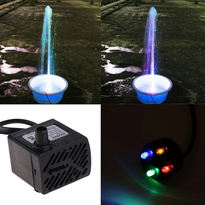 

Aquarium 220V 3W Submersible Water Pump LED Fish Tank Fountain Fish Pond Tank EU Plug Aquario Water Pumps Fish Aquatic Pet Kit