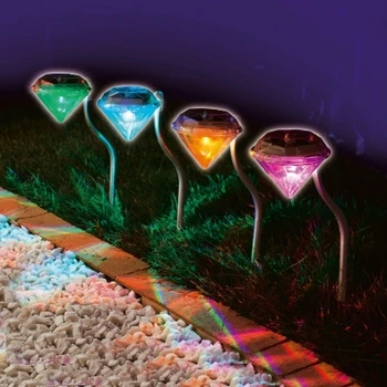 

4pcs/lot Waterproof Outdoor Solar Power Lawn Lamps LED Spot Light Garden Path Stainless Steel Solar Landscape Garden Luminaria