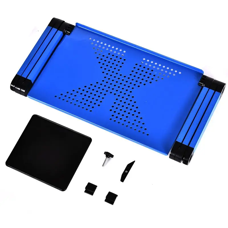 Pаспродажа Алюминиевый сплав ноутбук стол регулируемый портативный складной компьютерный стол для студентов в общежитии ноутбук стол подставка подн...