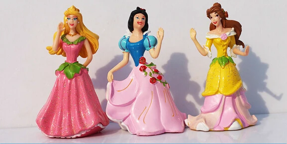 DISNEY PRINCESS FIGURINE FIGURE PLAY SET 7 PIECE Cake Topper JASMINE MERIDA ARIEL TIANA SNOW WHITE CINDERELLA AURORA CLASSIC DOLLS