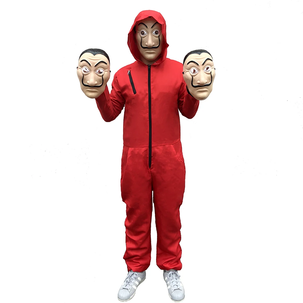 Money Heist Costume Cosplay The House of Paper La Casa De Papel Salvador Dali Costumes Masks Halloween Carnival Party Props