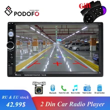 Podofo-Radio Multimedia con reproductor MP5 para coche, Radio Universal estéreo para coche, 2DIN, 7 pulgadas, para Volkswagen, Nissan, Hyundai, Kia, Toyota, LADA, Ford