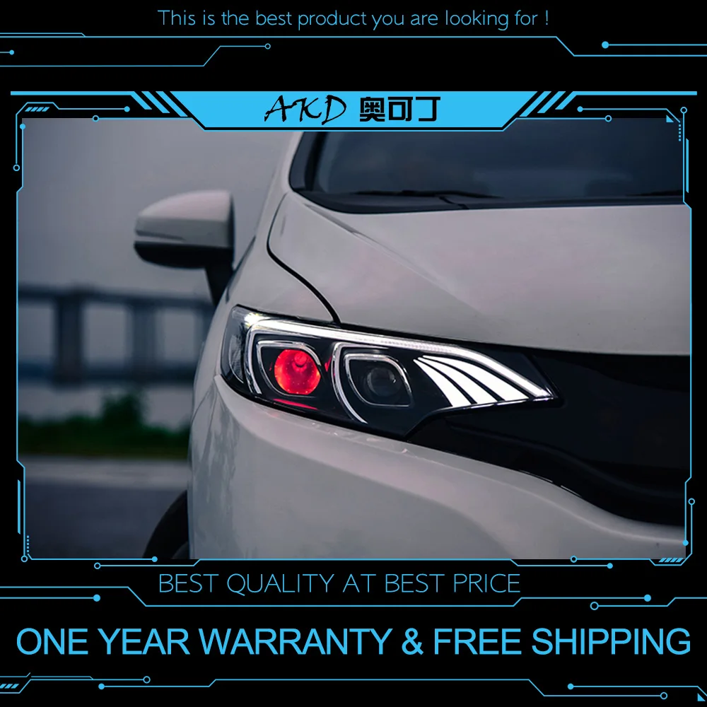 Akd Tuning Cars Headlight For Honda Jazz Fit Gk5 2014 2016