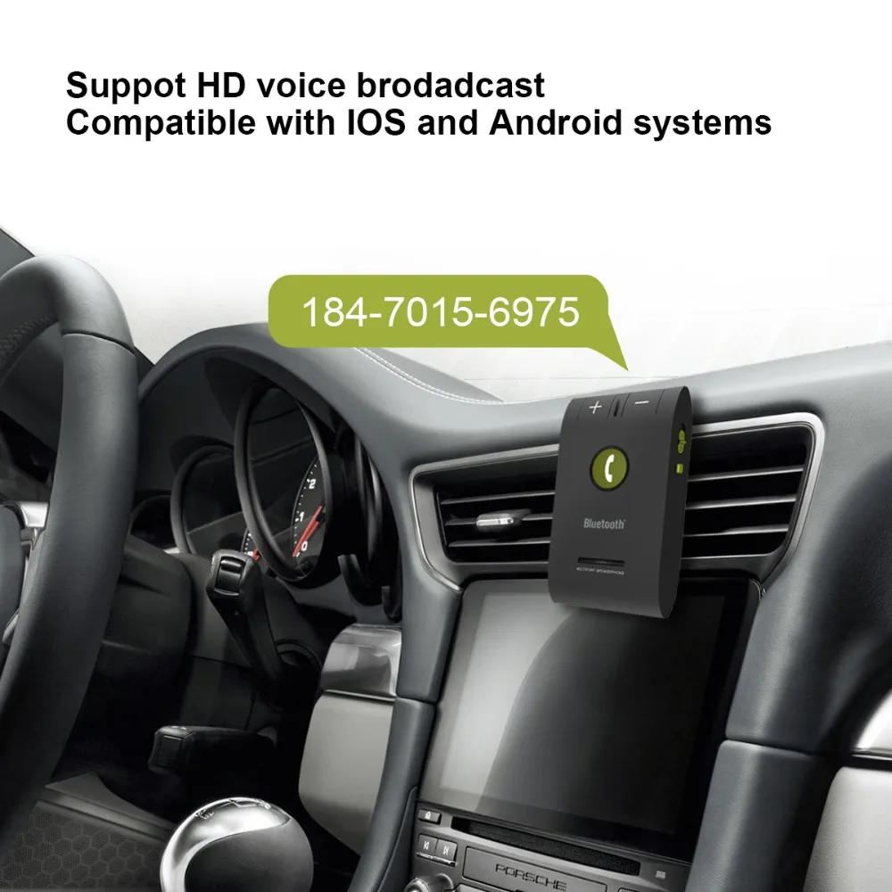 Siparnuo громкая связь в автомобиль Wilress Bluetooth Car Handsfree V4.1 свободная рука A2DP Шум