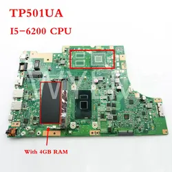 TP501UA на борту I5-6200 процессор 4 Гб оперативная память плата для ASUS TP501UAM TP501U TP501UQ TP501UB Материнская плата ноутбука тестирование Бесплатная