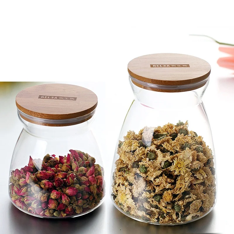 700ml/1100ml Clear Mason Jar glass Storage Jar for Tea for Dry Fruit