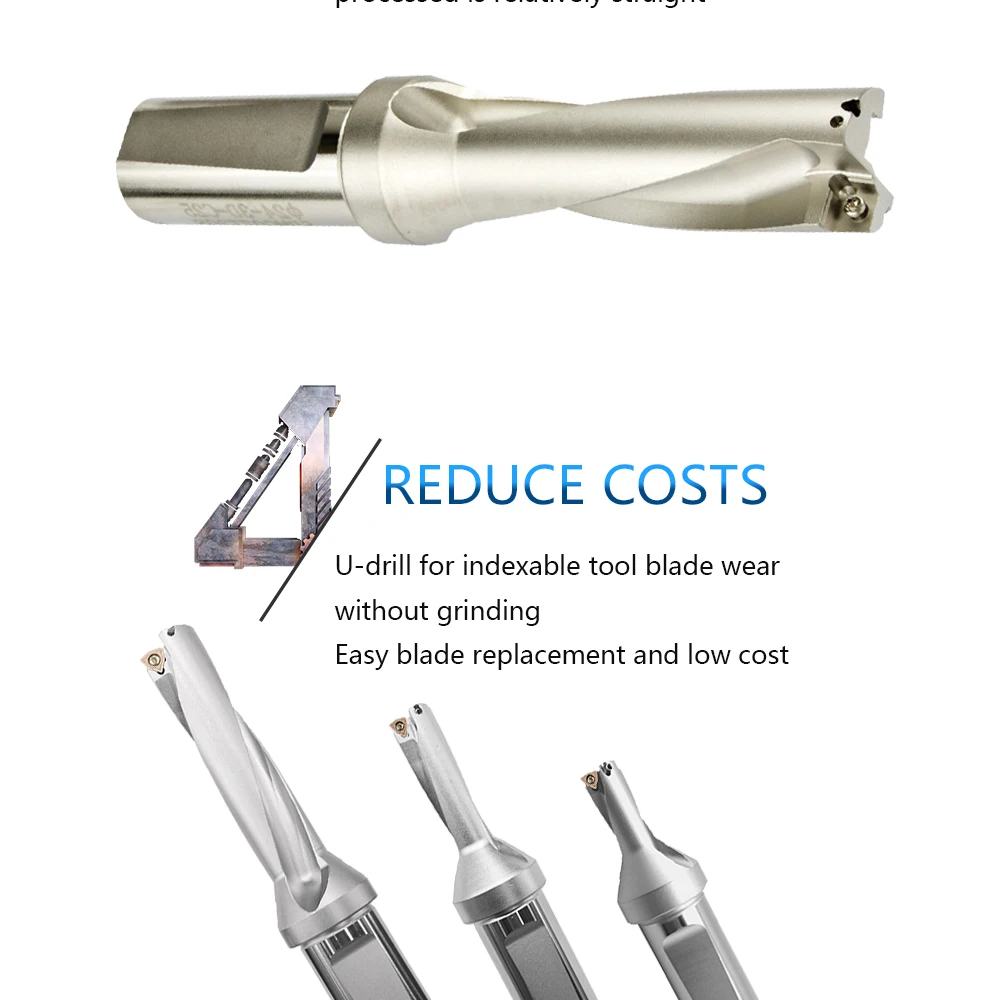 5D Быстрый длинный диаметр металла ZD05 14 мм-32 мм WC тип сверла для U бурения мелкое отверстие Индексируемые вставные сверла