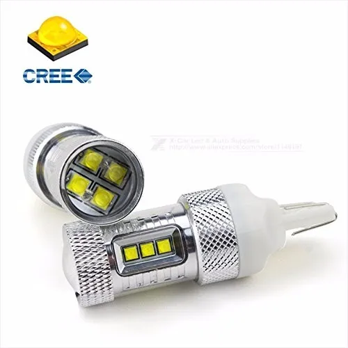 2x7443 7440 T20 12 в-24 в чип CREE XBD CANBUS красный 16-SMD светодиодный задний стоп-сигнал лампы