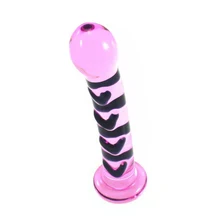 Pink Dildo Glass Anal Butt Plugs Ass G-Spot Stimulator Vaginal Massager Crystal Sex Toy Female Masturbation Glass Sex Product