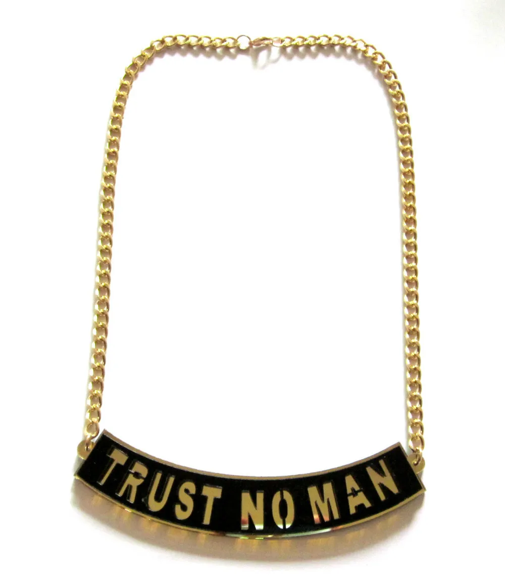 Новейшее модное ожерелье с надписью алфавита trust no man|letter necklace|alphabet necklacenecklace alphabet