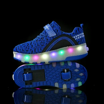 

Glowing Sneakers Shoes with Led and Roller Luminous Sole Sneakers for Women&Men Adult&Kids Boy and Girl's LED Light Up Shoes
