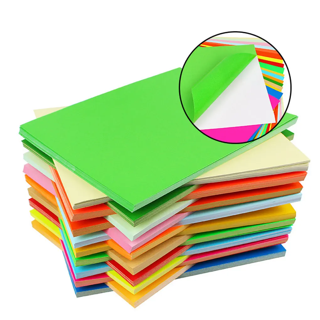 2018 New Arrival 100 Pcs Colorful A4 Adhesive Sheets Floral Sticky Self