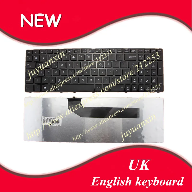 UK (ГБ) английская клавиатура для ноутбука ASUS K50 K50A K51 K60 K61 K62 P50 P50IJ K50IJ K70 K70IJ F90 F90SV X5D F52