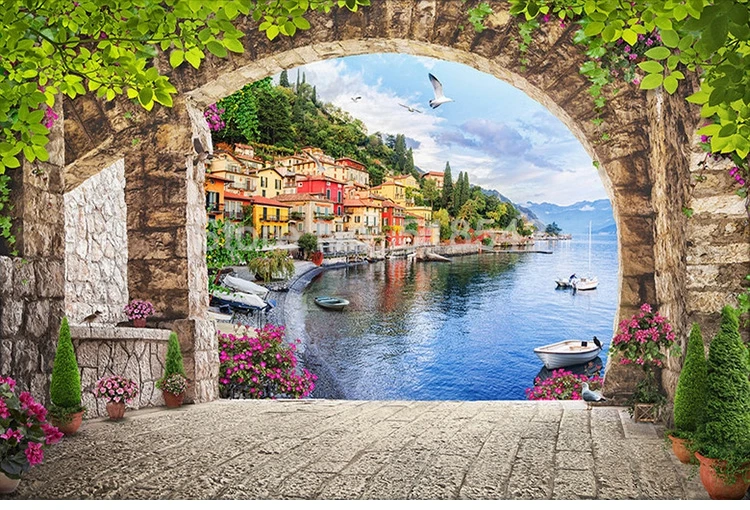 Arco estereoscópico 3D estilo europeu, vista de