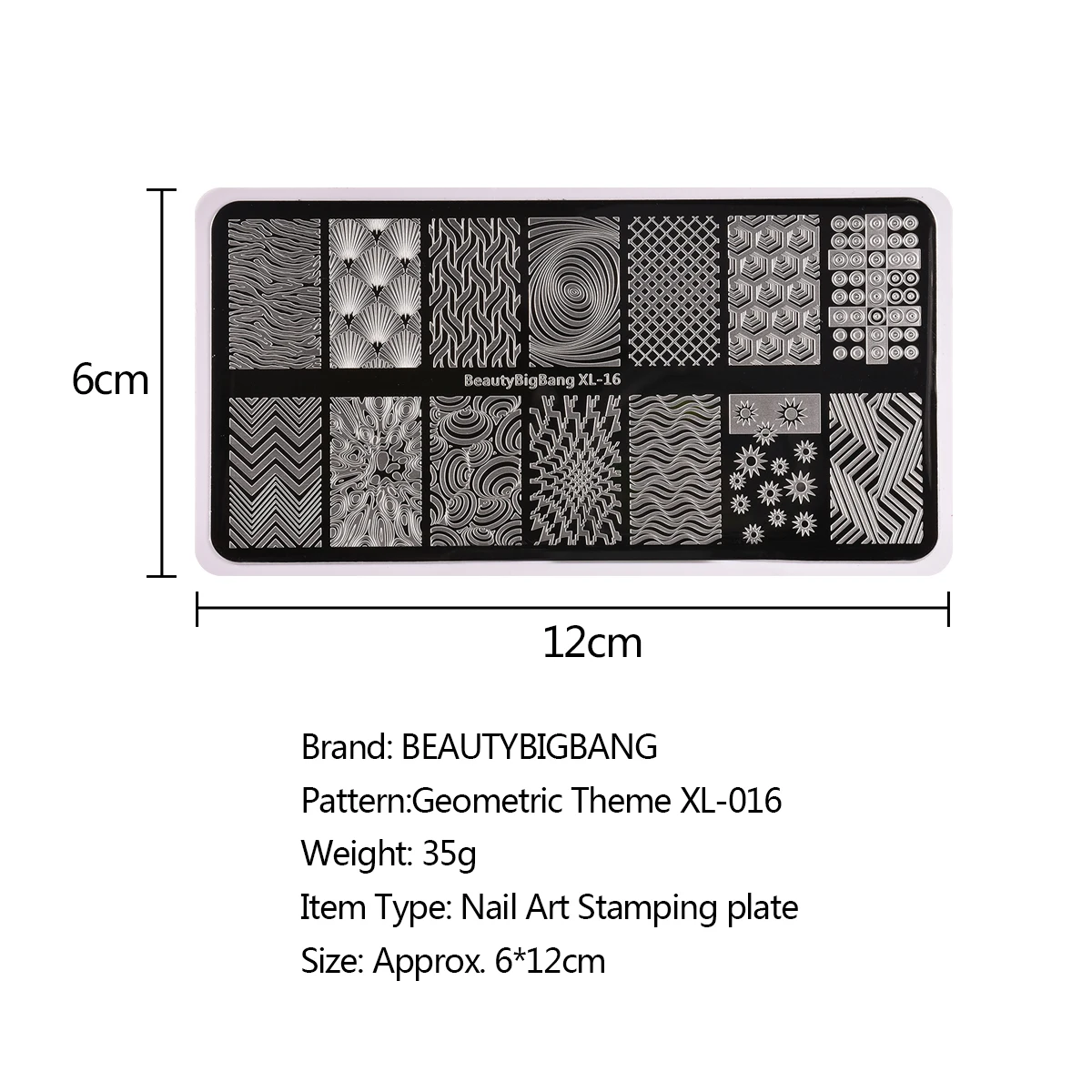 BeautyBigBang 6*12 см прямоугольные пластины для штамповки ногтей летние геометрические штампы для дизайна ногтей шаблон изображения пластины трафареты XL 001 до 030