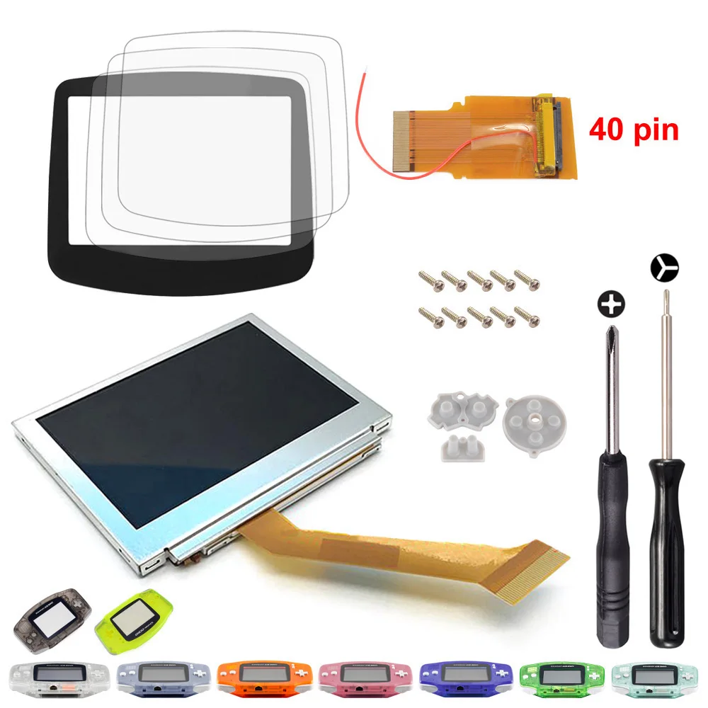 

For Gameboy Advance MOD LCD Backlight 40 Pin GBA SP AGS-101 Backlit Screen