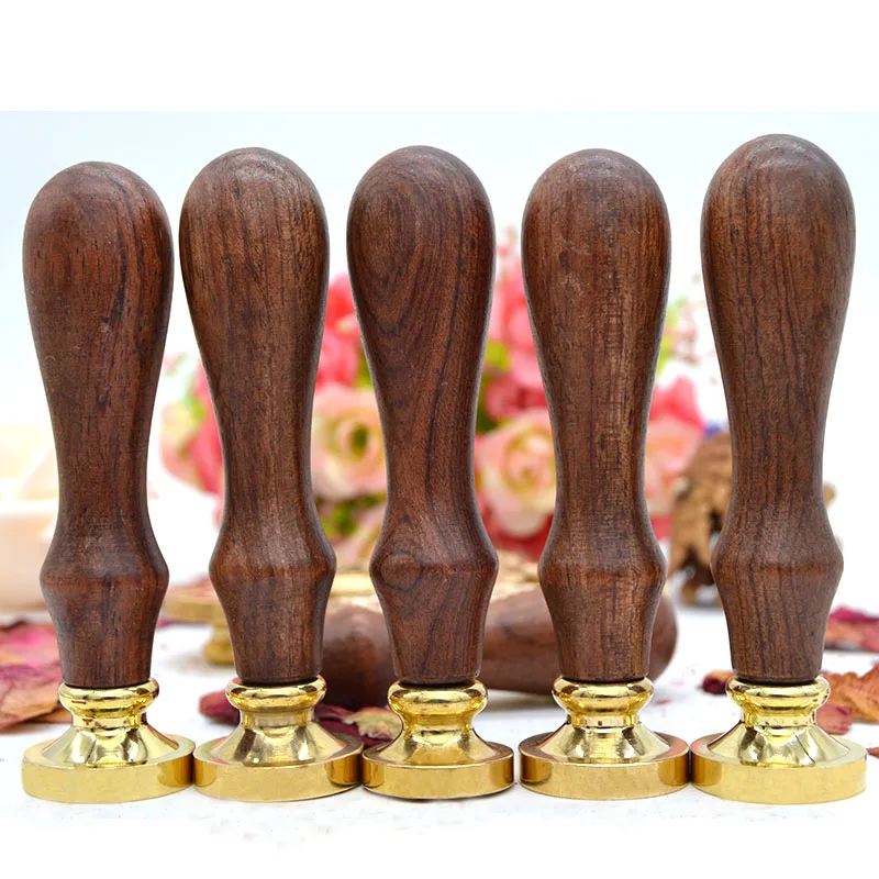 Antique Sealing Wax Blank Stamp with Antique Rosewood Handle Elegant