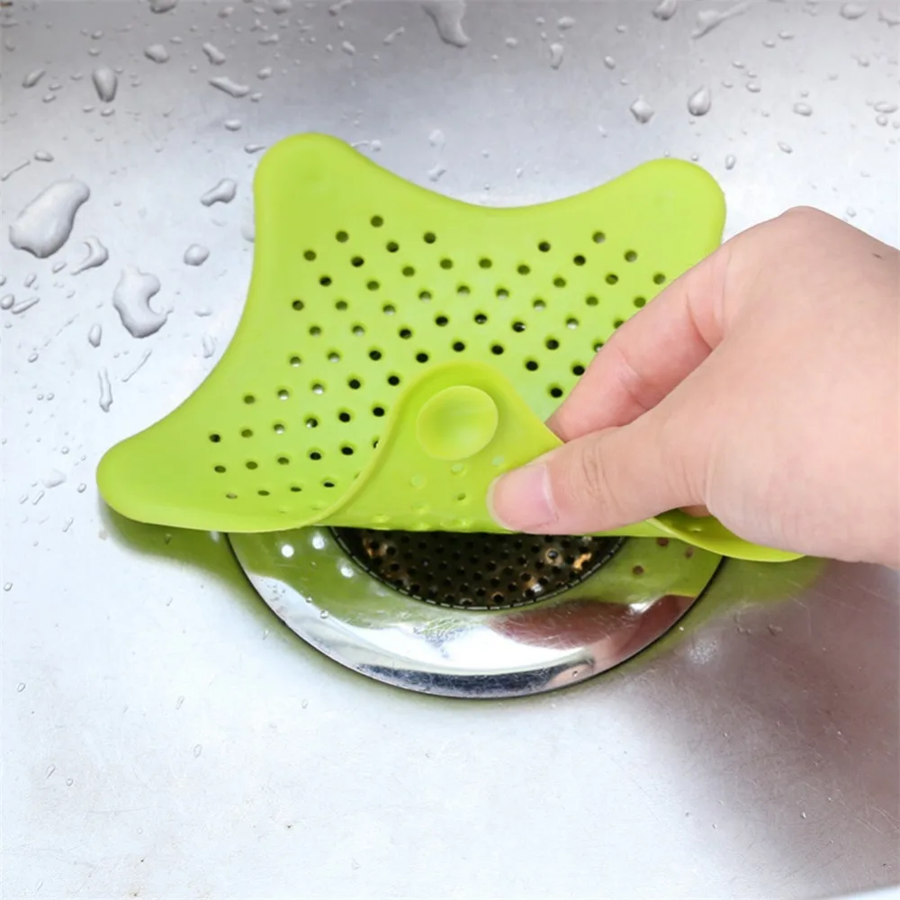 

1Pc Silicone Sink Drain Filter Bathtub Hair Catcher Stopper Trapper Drain Hole Filter Strainer for Bathroom Kitchen Toliet