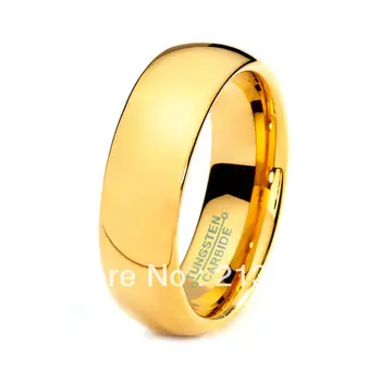 

FREE SHIPPING!USA WHOLESALES CHEAP PRICE BRAZIL RUSSIA CANADA UK HOT SELLING 8MM New GOLD DOME PLATE BRIDALTUNGSTEN WEDDING RING