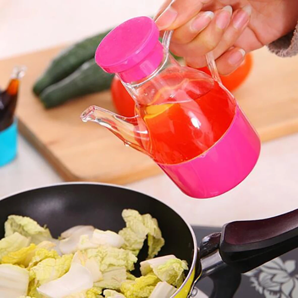 40# Hot Selling 1pc Kitchen Cooking Supplies Leak-proof Oil Vinegar Sauce Bottle Storage Dispenser Oil Bottles Kitchen Gadget