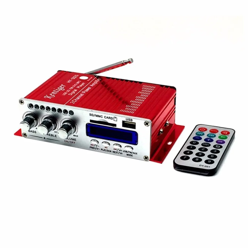 

Mini Bluetooth Hi-fi Stereo Audio Bluetooth Power Amplifier FM/MP3/SD/USB/DVD for iPod Phone Car Motorcycle