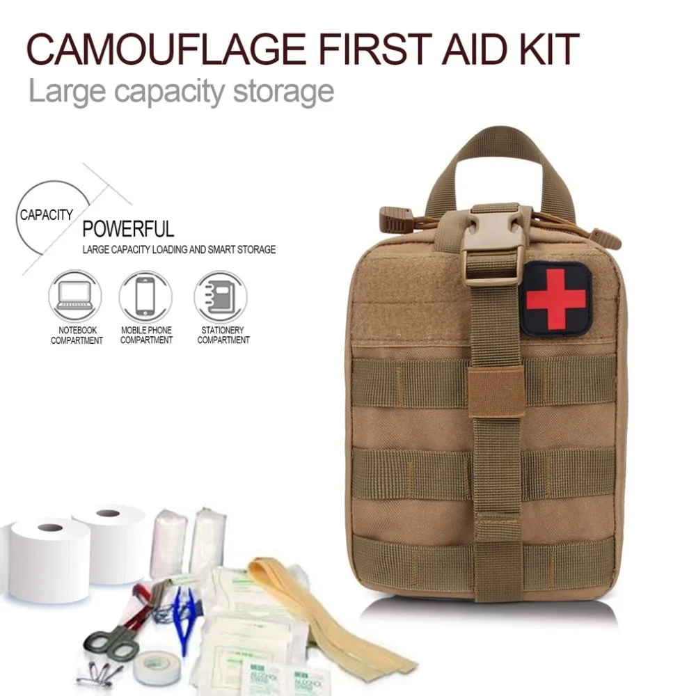 Тактический медицинская сумка комплект для выживания на природе многофункциональная поясная сумка для Дорожный Походный для лазания