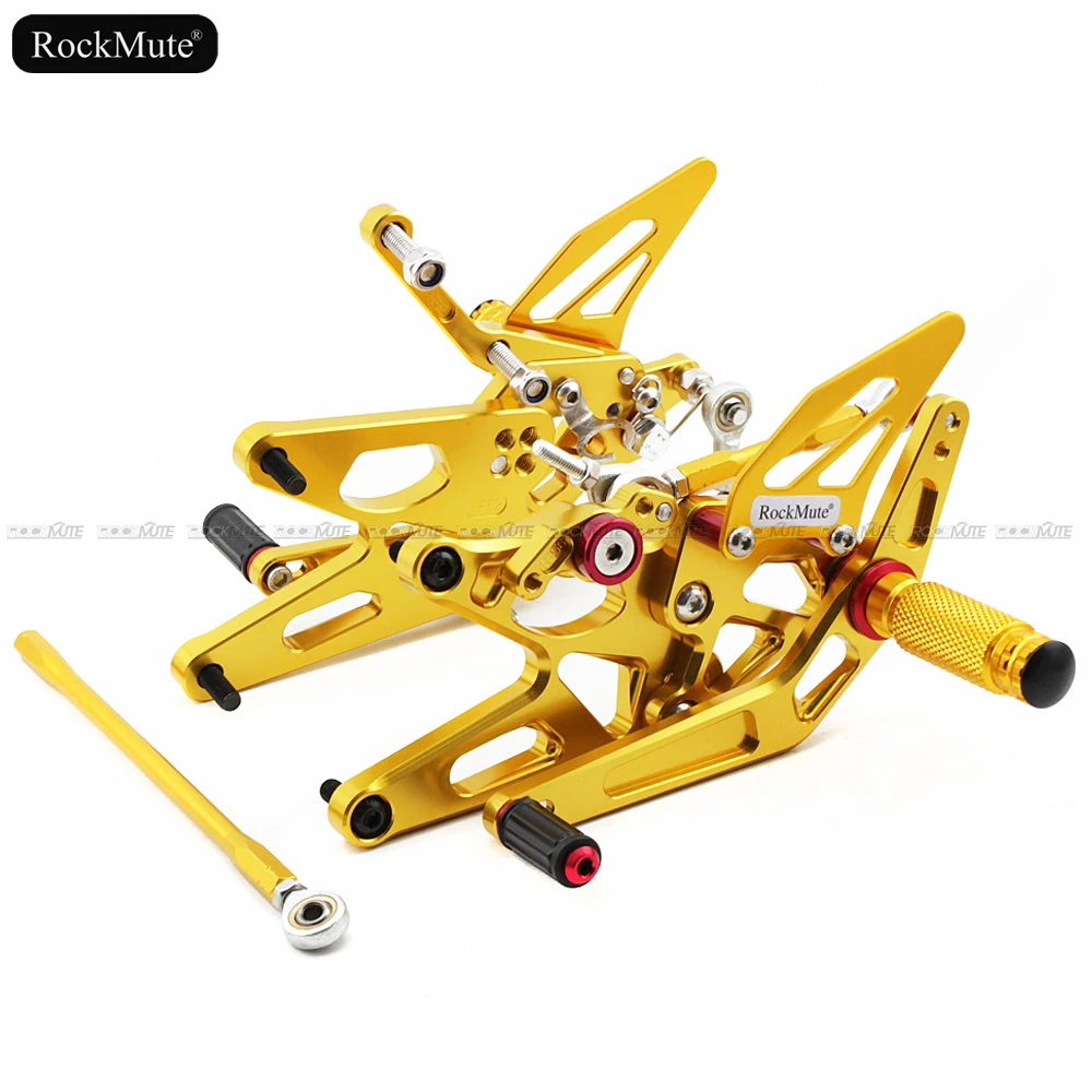 Frames /& Fittings CNC Adjustable Rearset for Yamaha YZF-R1 2004 2005 2006 Foot Pegs YZF R1 Motorcycle Accessories Foot Rests Color: Black