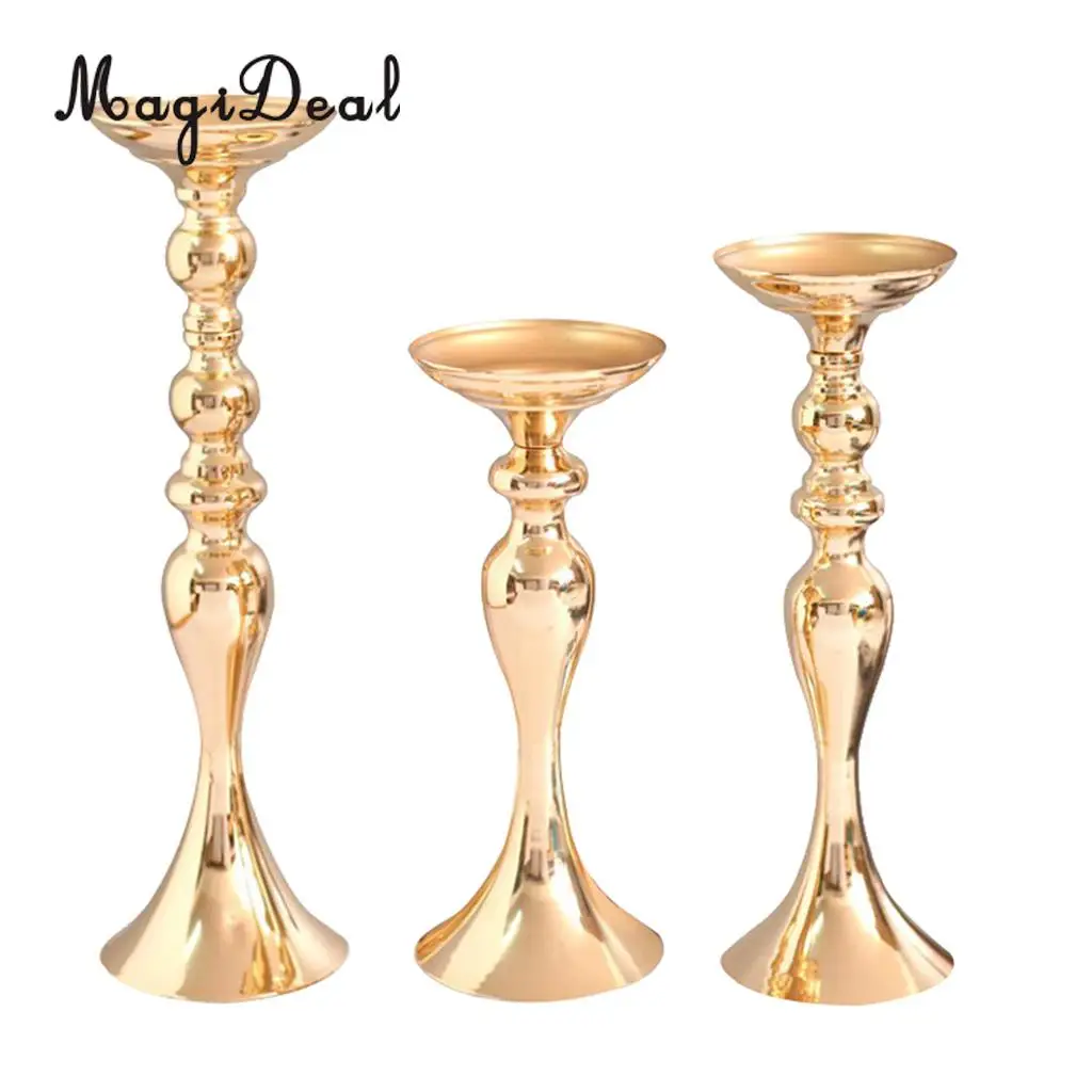 Large Metal Flower Vase Planter Home Decor Wedding Pillar Case Candle Holder Tea Light Candlestick