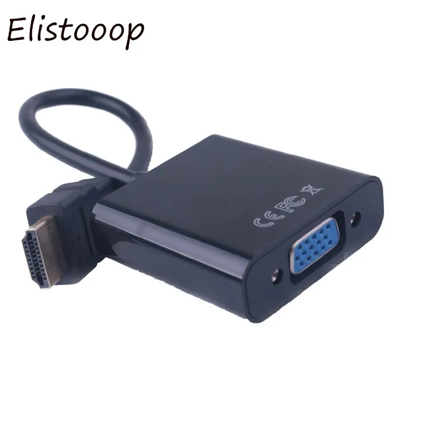 Адаптер конвертер Elistooop HDMI Male VGA RGB Female кабель 1080P HD для ТВ монитора ПК приставки|hdmi