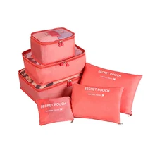 6 шт. дорожный набор Органайзер сумка портативный кофр для одежды упаковка для обуви кубический чемодан аккуратное хранение нейлоновая дорожная сумка чехол