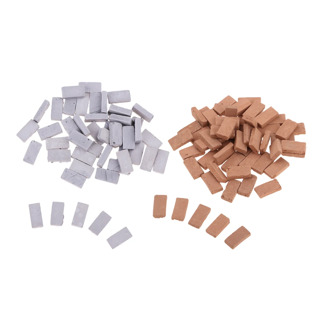 

Realistic 1/35 Miniature Brick Model Toys Building Suitable for sand table scene scenery building accessories 1.1x0.6cm