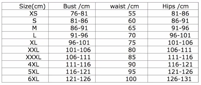 CORSET SIZE