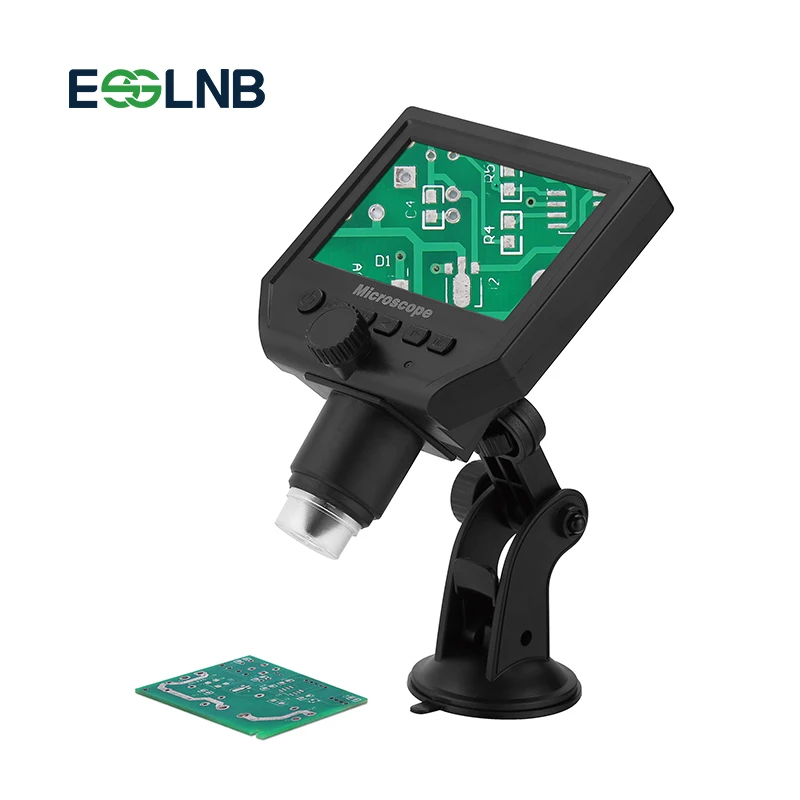 

Digital Microscope HD Zoom 1-600X 4.3" LCD 3.6MP High Power LED Illumination Rechargeable Lithium Battery Camera Video Recorder