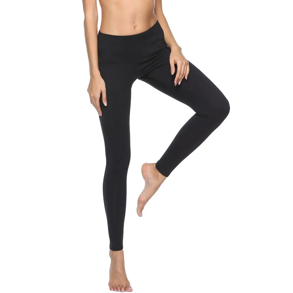 

Perimedes Women's High Waist Solid Yoga Pants Workout Running High Waist Seamless Leggings Sports Leggings Pants#g30