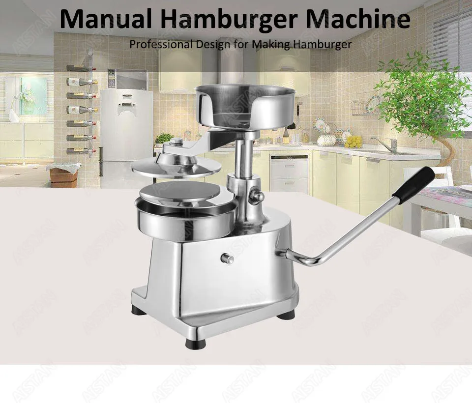 HF150 manual handhold hamburger maker making machine Stainless steel for restaurant KFC McDonald's fast food shop