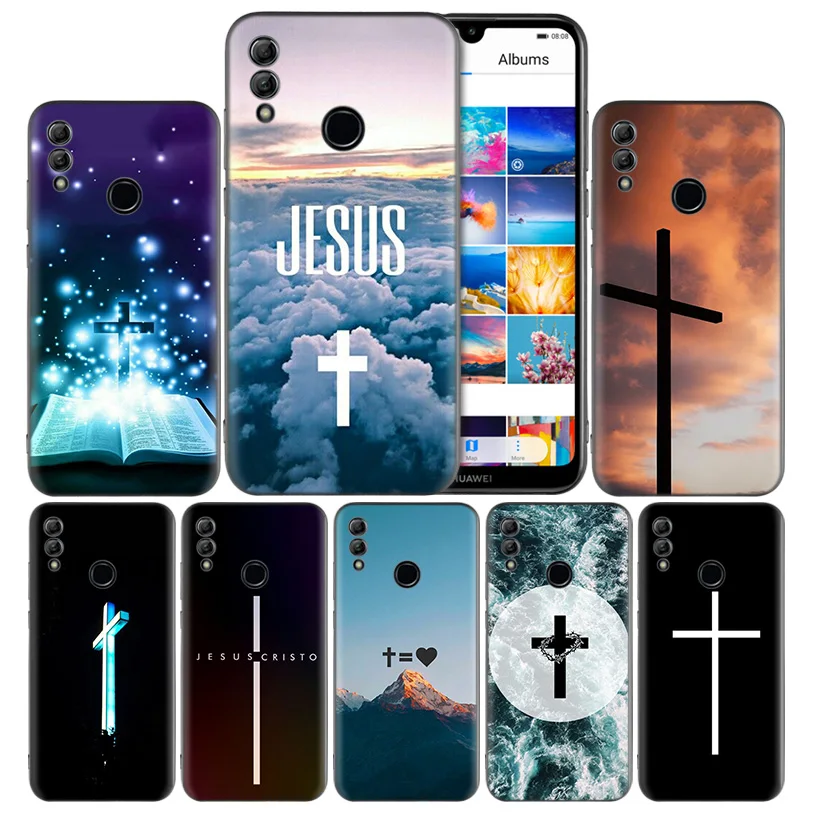 

Christian Cross Design Silicone Case Cover for Huawei Honor 8X 8C 8A 8S 10 10i Lite Play V20 Y9 Y7 Y6 Y5 Prime 2018 2019