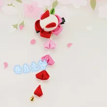 Заколки для волос кролика канзаши с кисточками для девочек, праздничный подарок, розовый юката, аксессуары для кимоно, HW012-1 принцессы