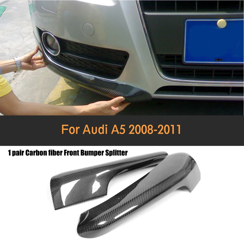 

Carbon Fiber Front Bumper Side Diffuser Splitter for Audi A5 standard bumper 2008 2009 2010 2011