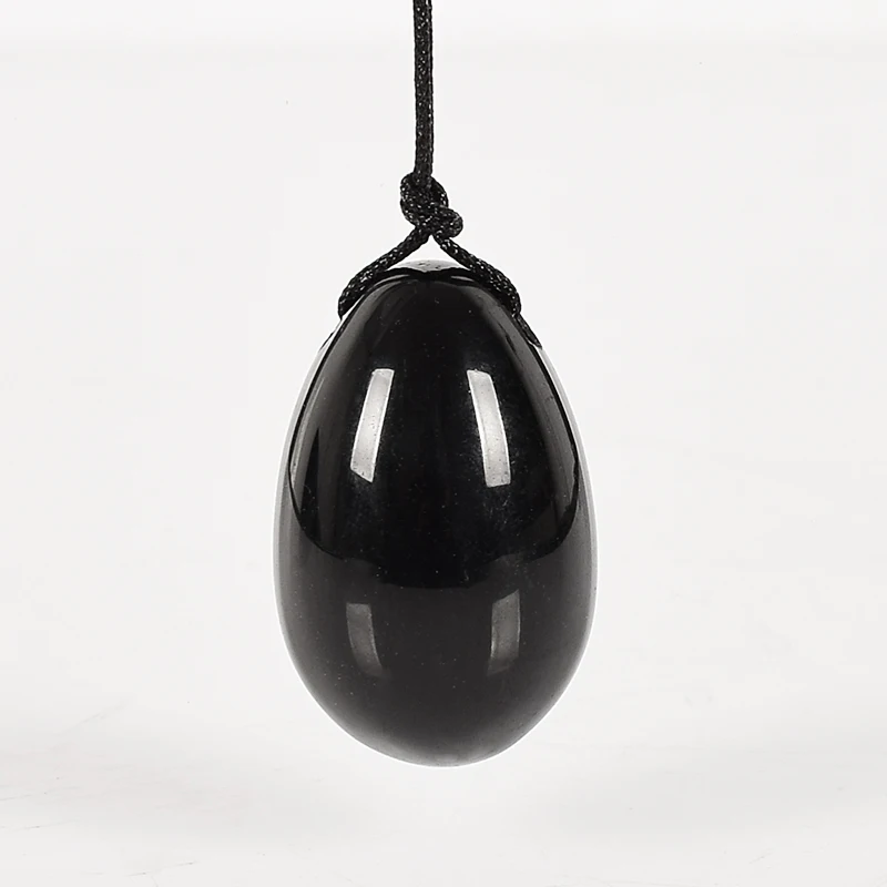 Черное обсидианское яйцо для тренировки вагины 30*20 мм натуральный нефритовый массажный Кристалл Камень для упражнений Кегеля мышцы влагалища массажные шарики Бен Ва