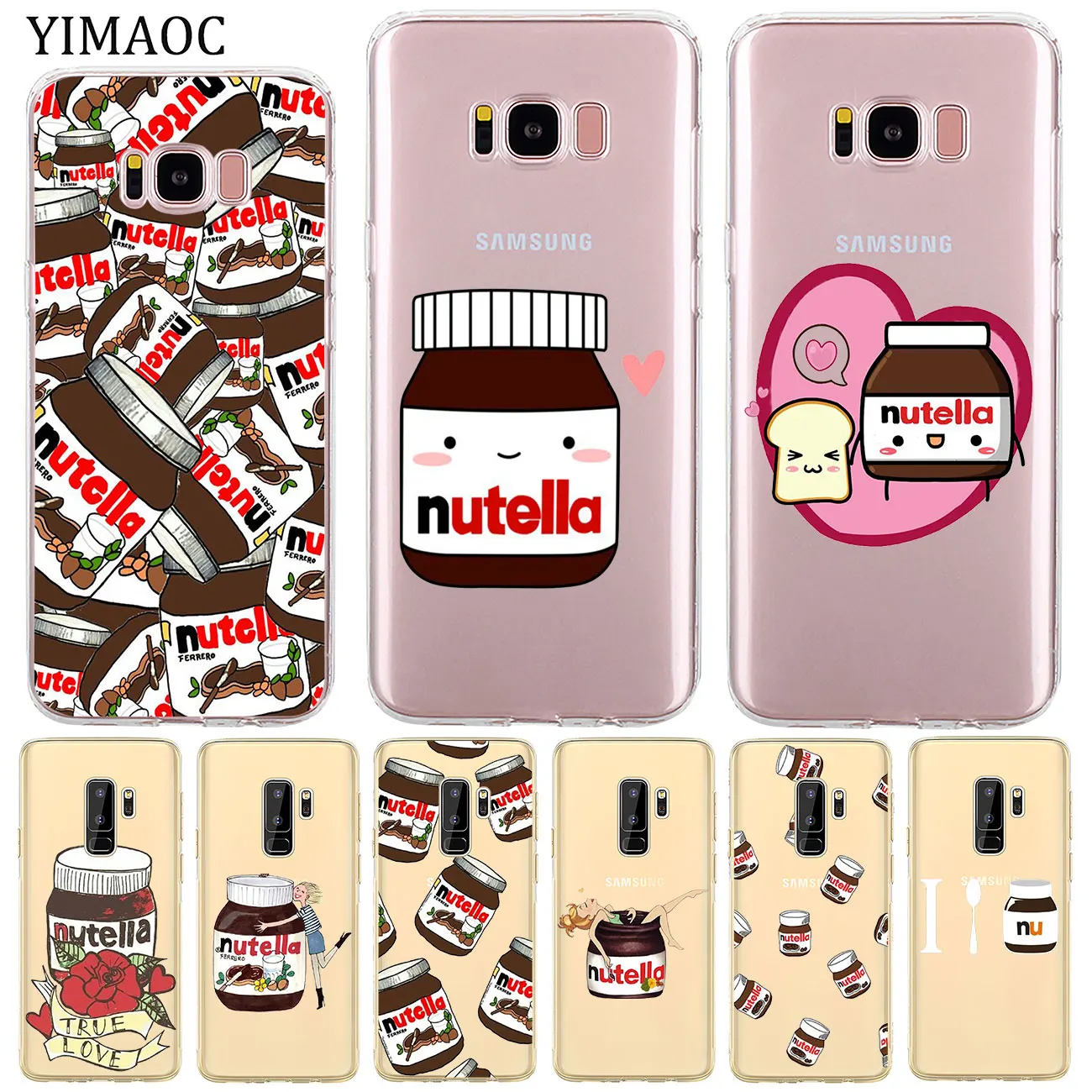 

YIMAOC chocolate Food Tumblr Nutella Soft Silicone Phone Case for Samsung Galaxy S10e S10 S9 S8 Note 10 Plus S7 Edge Cover