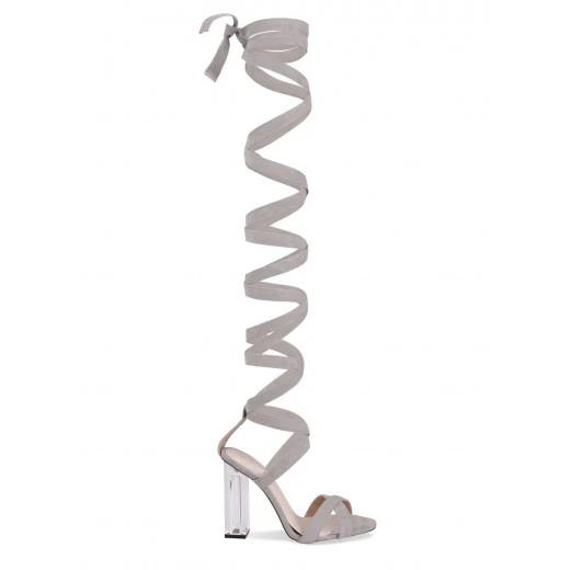 Sexy Women Gladiator Style Sandal Knee High Summer font b Shoes b font Sandals High Heels