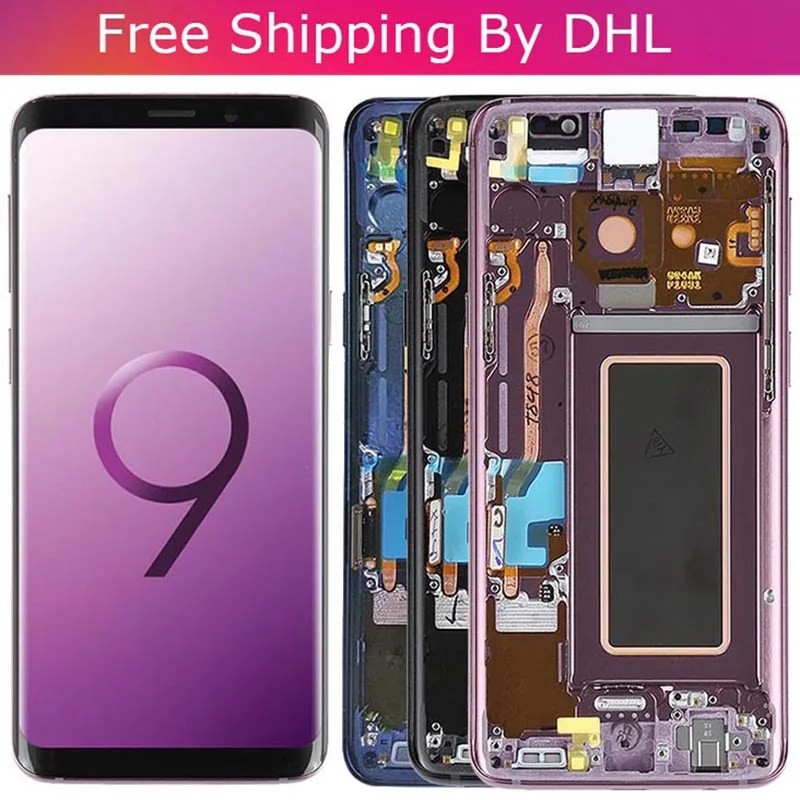  Original AMOLED S9 LCD For Samsung Galaxy S9 Plus LCD Display With Frame Touch Screen Assembly SM-G