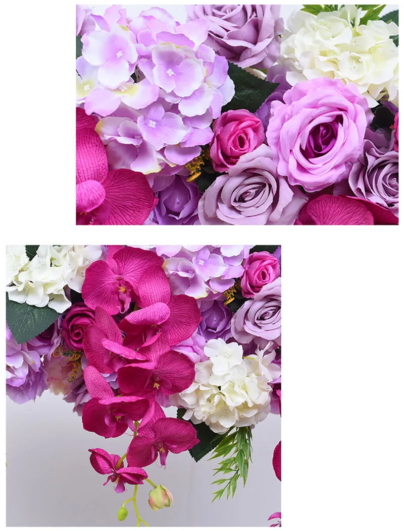 Flone Artificial Fake Flowers Rose Wedding Supplies Arched Door DIY Decoration Flower Row Silk Flowers For a Wedding Decor (13-1)