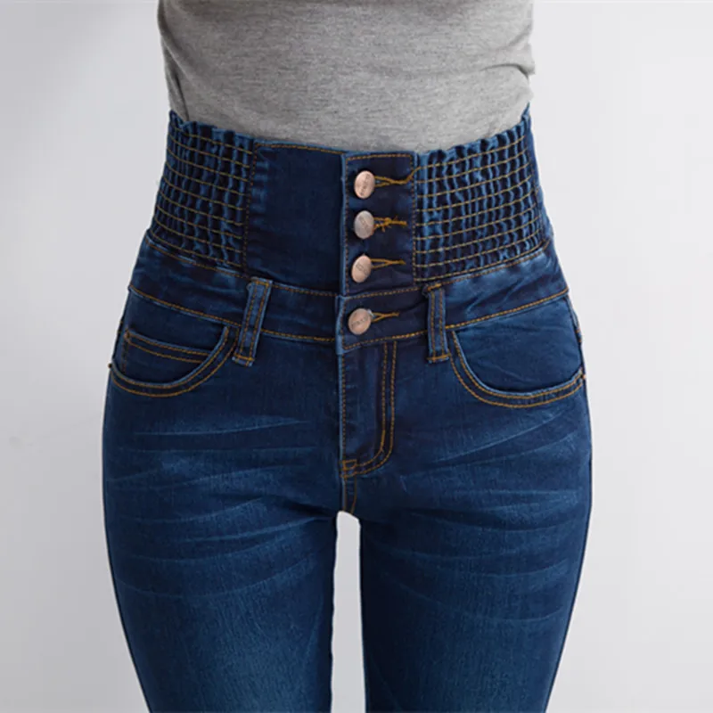 Large Size Mom Jeans Female Stretch Ankle Length Denim Pants Elastic Waist Lace Up Ripped Harem Pants Plus Size 5xl 6xl levis jeans